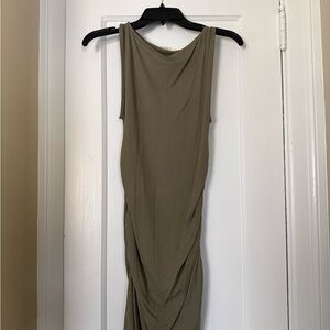 Pull&Bear Olive Midi Dress